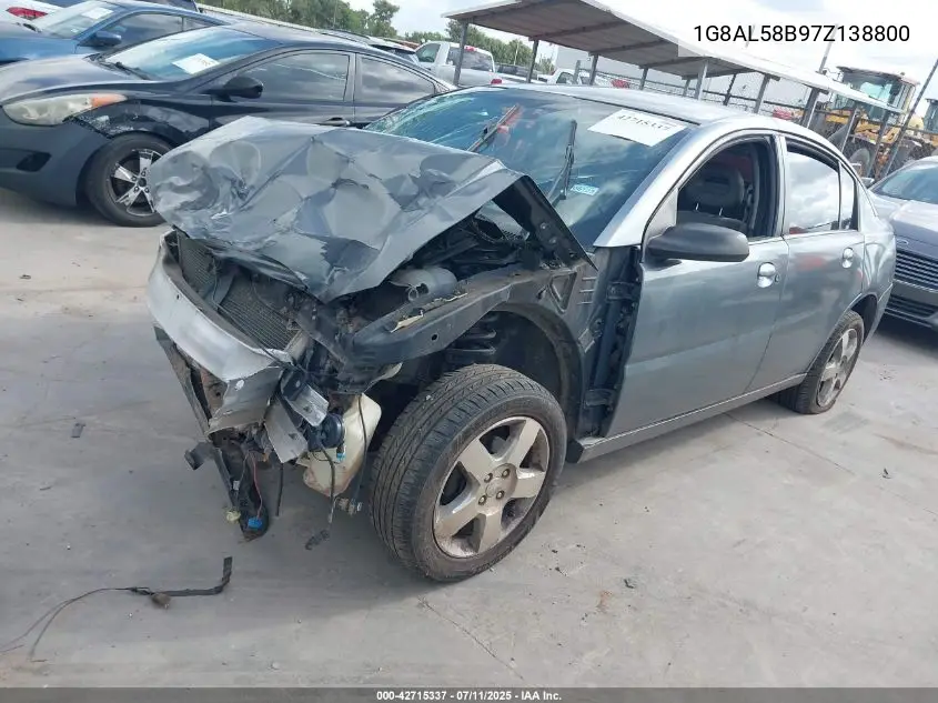2007 Saturn Ion 3 VIN: 1G8AL58B97Z138800 Lot: 42715337