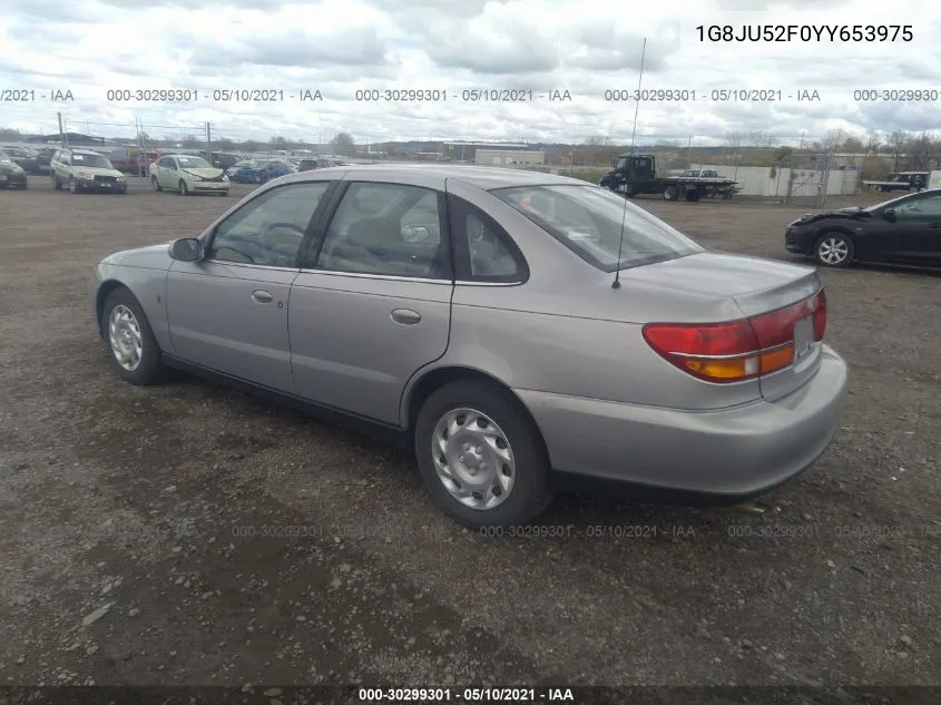 2000 Saturn Ls1 VIN: 1G8JU52F0YY653975 Lot: 30299301