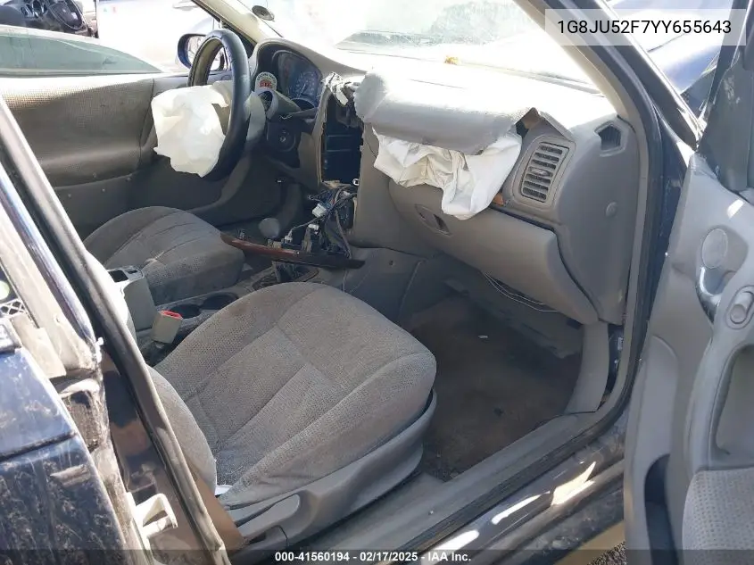 2000 Saturn Ls1 VIN: 1G8JU52F7YY655643 Lot: 41560194