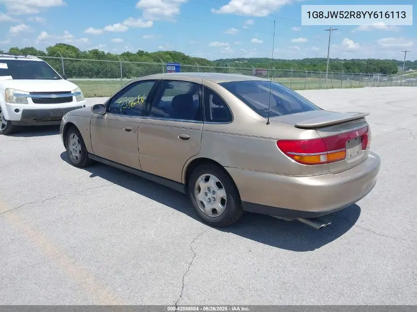 2000 Saturn Ls2 VIN: 1G8JW52R8YY616113 Lot: 42586504