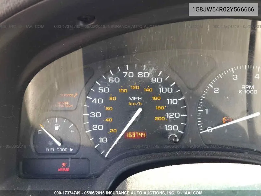 2002 Saturn L300 VIN: 1G8JW54R02Y566666 Lot: 17374749