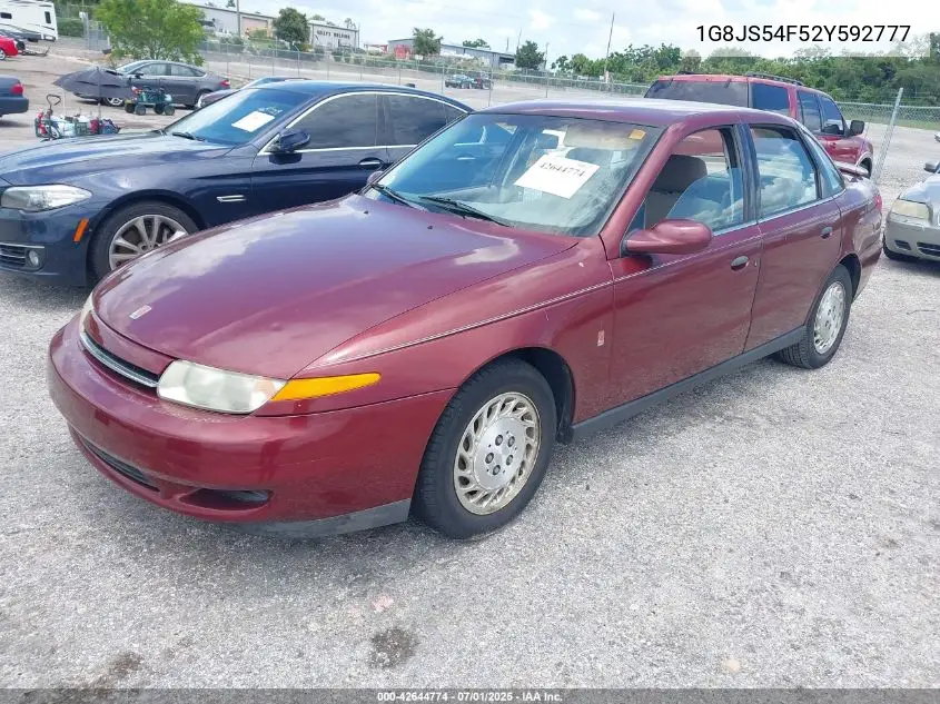 2002 Saturn L-Series L100 VIN: 1G8JS54F52Y592777 Lot: 42644774