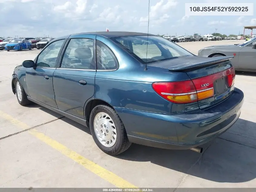 2002 Saturn L-Series L100 VIN: 1G8JS54F52Y592925 Lot: 42689560