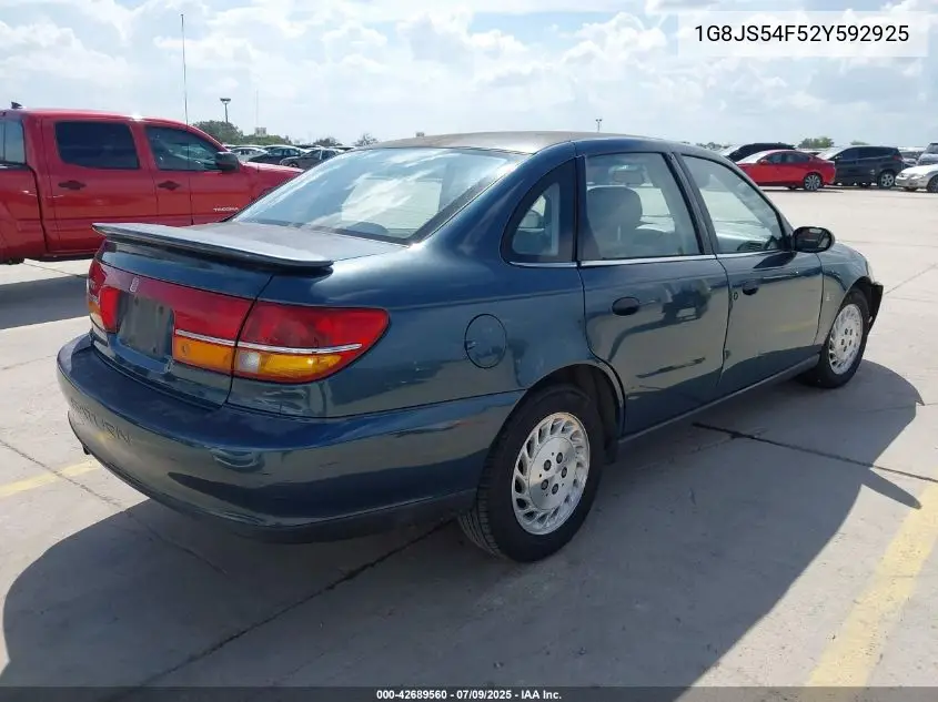 2002 Saturn L-Series L100 VIN: 1G8JS54F52Y592925 Lot: 42689560