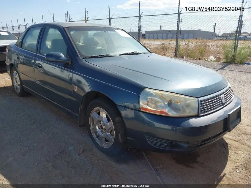 2003 Saturn L-Series L300 VIN: 1G8JW54R03Y520045 Lot: 42172431