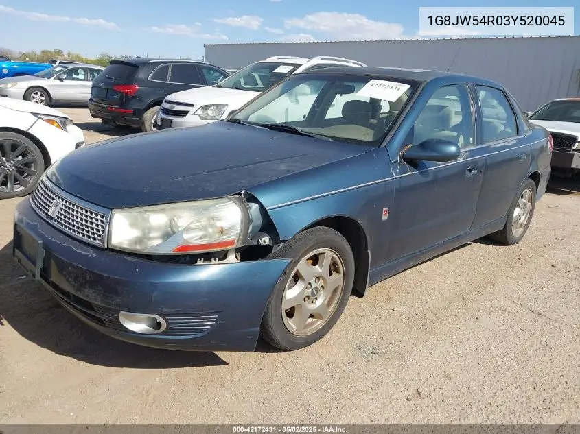 2003 Saturn L-Series L300 VIN: 1G8JW54R03Y520045 Lot: 42172431