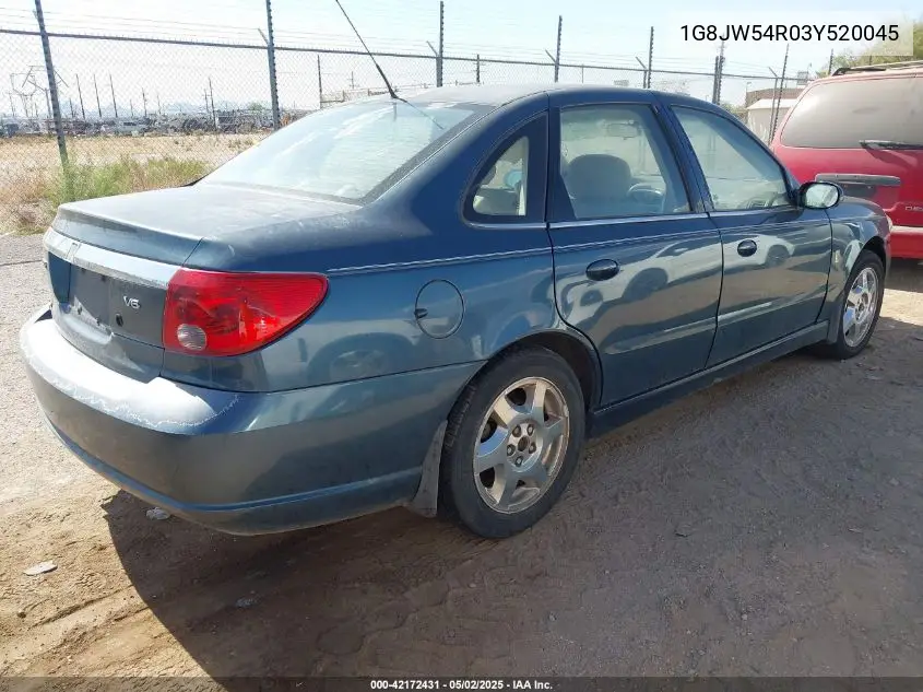 2003 Saturn L-Series L300 VIN: 1G8JW54R03Y520045 Lot: 42172431