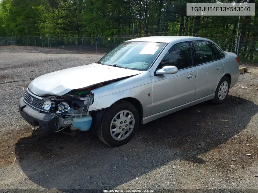2003 Saturn L-Series L200 VIN: 1G8JU54F13Y543040 Lot: 42216906
