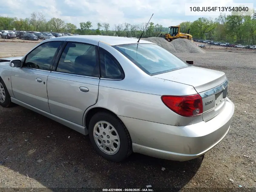 2003 Saturn L-Series L200 VIN: 1G8JU54F13Y543040 Lot: 42216906