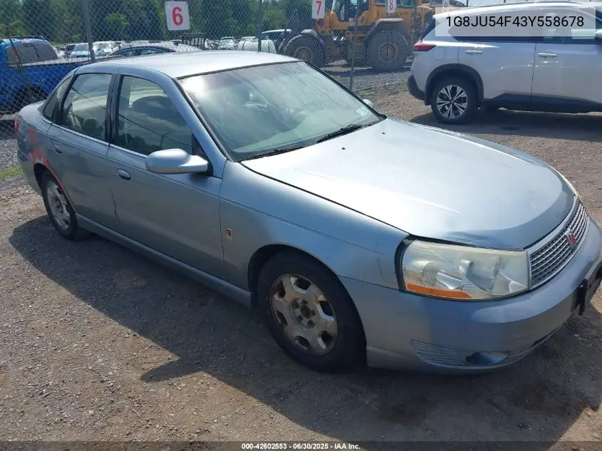 2003 Saturn L-Series L200 VIN: 1G8JU54F43Y558678 Lot: 42602553