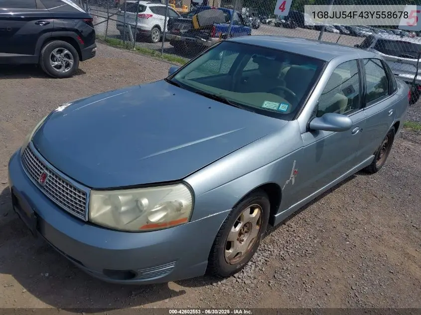 2003 Saturn L-Series L200 VIN: 1G8JU54F43Y558678 Lot: 42602553