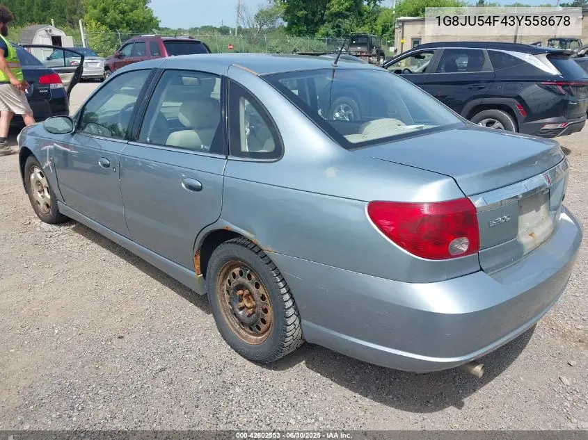 2003 Saturn L-Series L200 VIN: 1G8JU54F43Y558678 Lot: 42602553