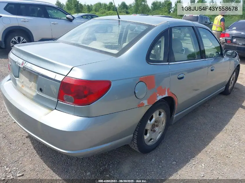 2003 Saturn L-Series L200 VIN: 1G8JU54F43Y558678 Lot: 42602553