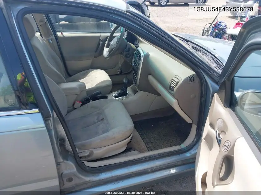 2003 Saturn L-Series L200 VIN: 1G8JU54F43Y558678 Lot: 42602553