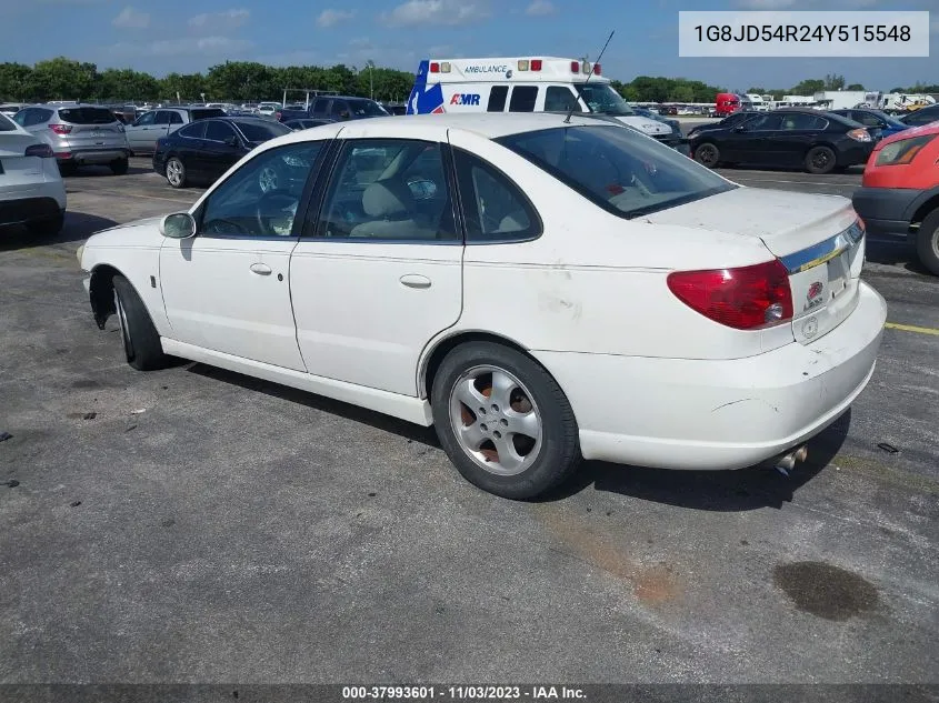 2004 Saturn L300 2 VIN: 1G8JD54R24Y515548 Lot: 37993601