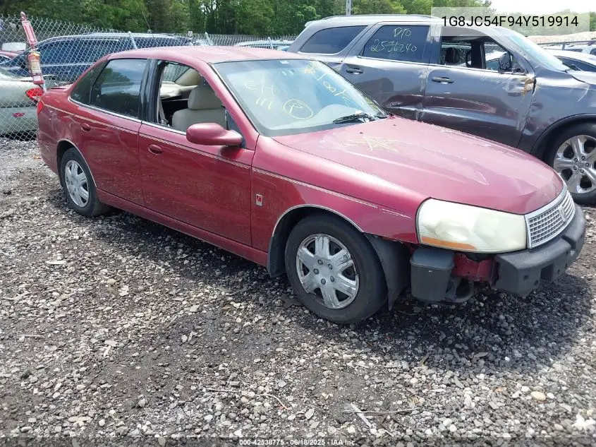 2004 Saturn L300 1 VIN: 1G8JC54F94Y519914 Lot: 42538775