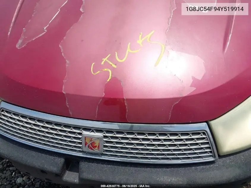 2004 Saturn L300 1 VIN: 1G8JC54F94Y519914 Lot: 42538775