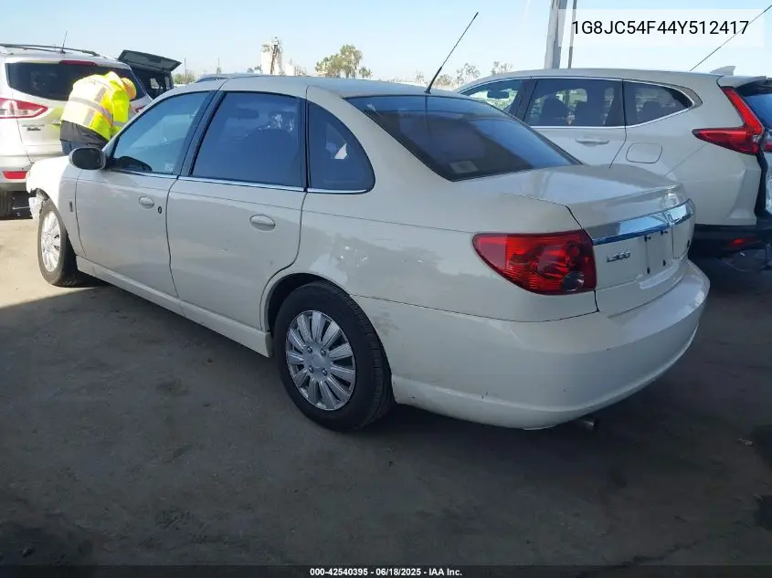 2004 Saturn L300 1 VIN: 1G8JC54F44Y512417 Lot: 42540395