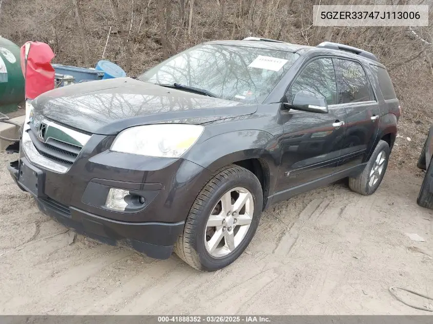 2007 Saturn Outlook Xr VIN: 5GZER33747J113006 Lot: 41888352