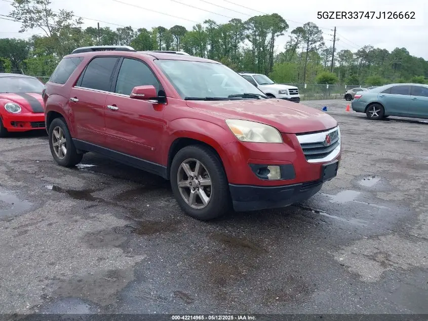 2007 Saturn Outlook Xr VIN: 5GZER33747J126662 Lot: 42214965