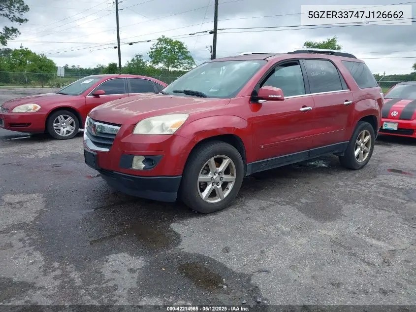 2007 Saturn Outlook Xr VIN: 5GZER33747J126662 Lot: 42214965