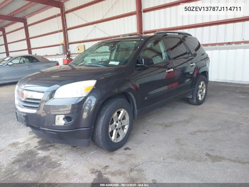 2007 Saturn Outlook Xe VIN: 5GZEV13787J114711 Lot: 42492368