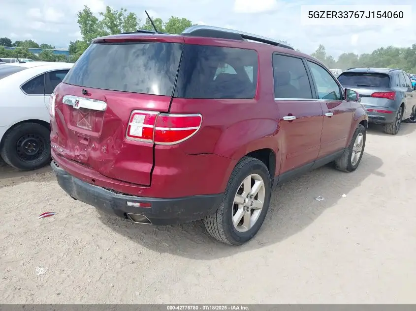 2007 Saturn Outlook Xr VIN: 5GZER33767J154060 Lot: 42775780