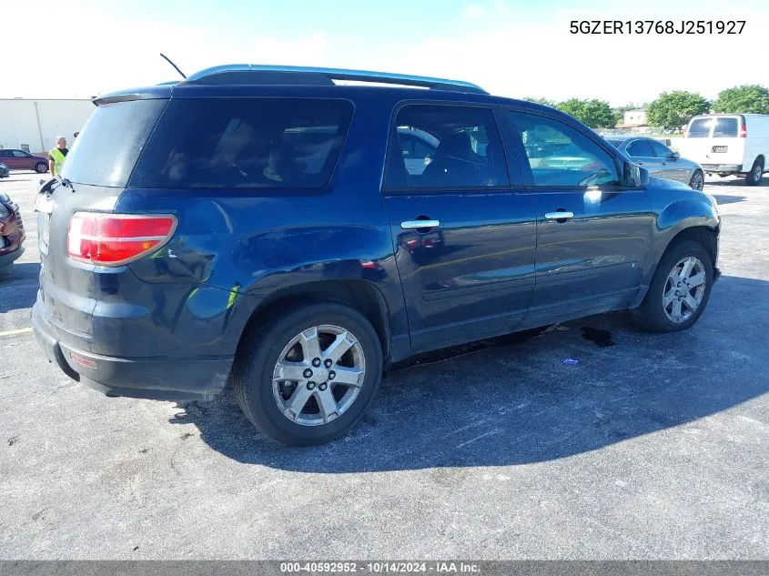 2008 Saturn Outlook Xe VIN: 5GZER13768J251927 Lot: 40592952