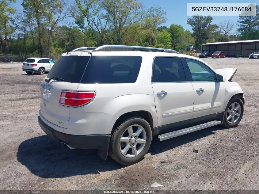 2008 Saturn Outlook Xr VIN: 5GZEV33748J176684 Lot: 42032524