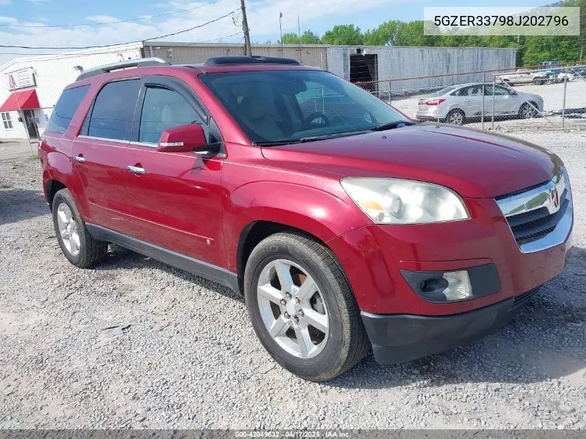2008 Saturn Outlook Xr VIN: 5GZER33798J202796 Lot: 42049632