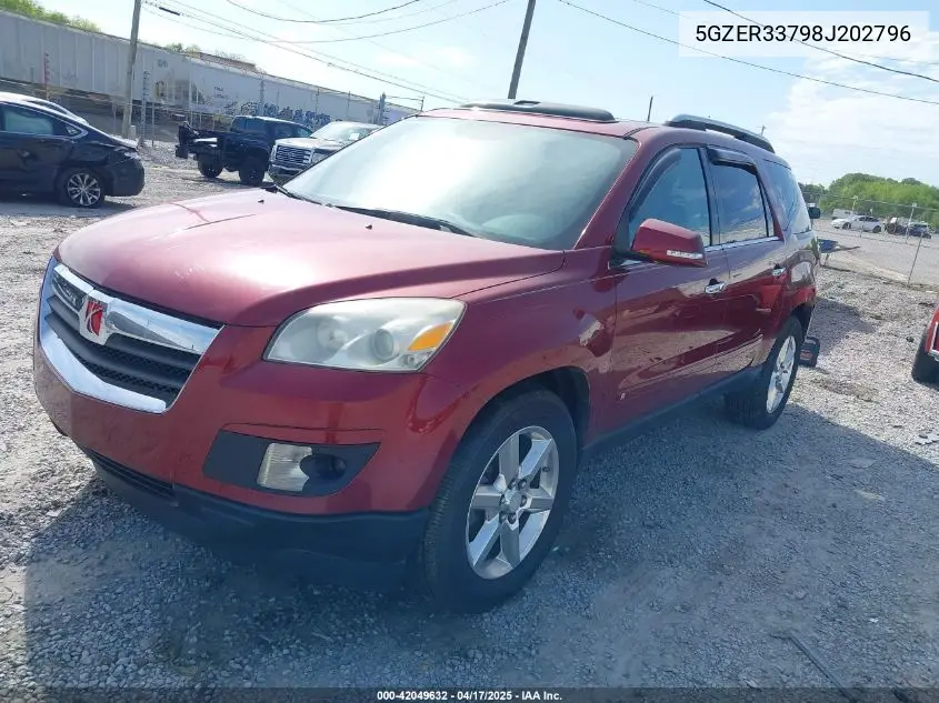 2008 Saturn Outlook Xr VIN: 5GZER33798J202796 Lot: 42049632