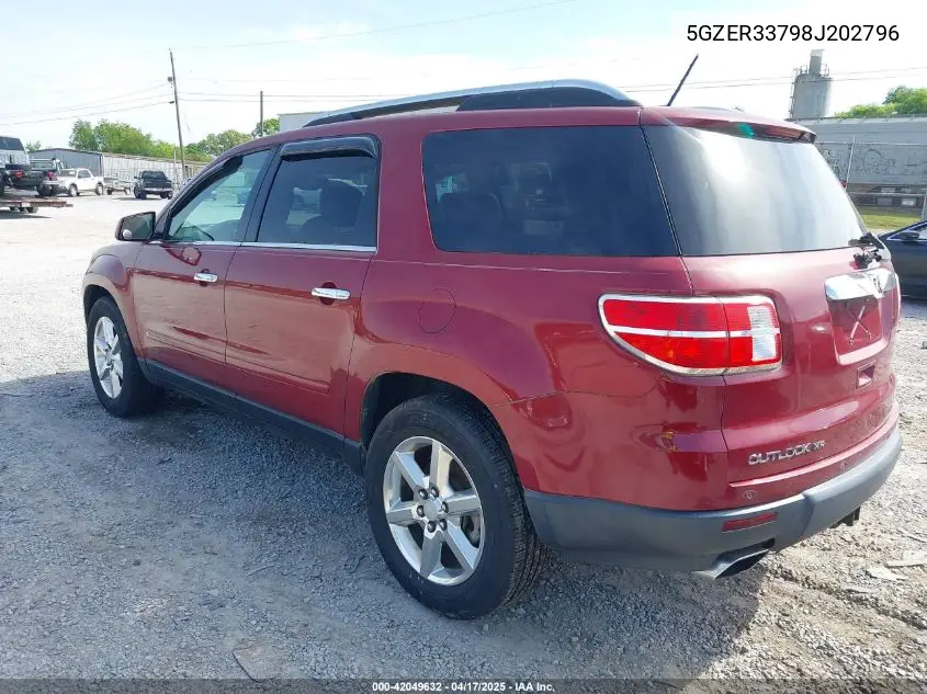 2008 Saturn Outlook Xr VIN: 5GZER33798J202796 Lot: 42049632