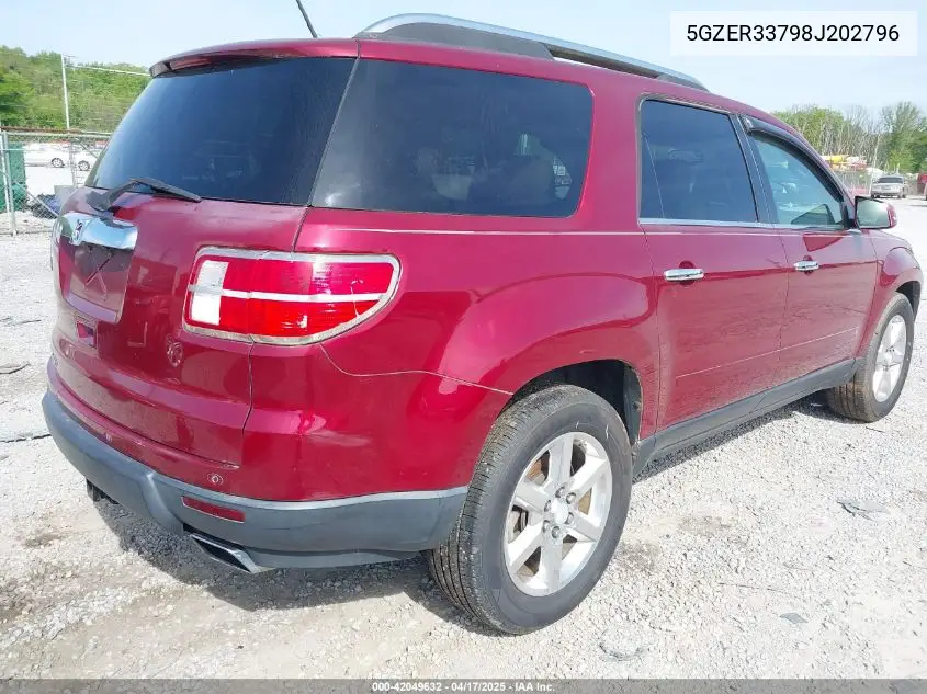2008 Saturn Outlook Xr VIN: 5GZER33798J202796 Lot: 42049632