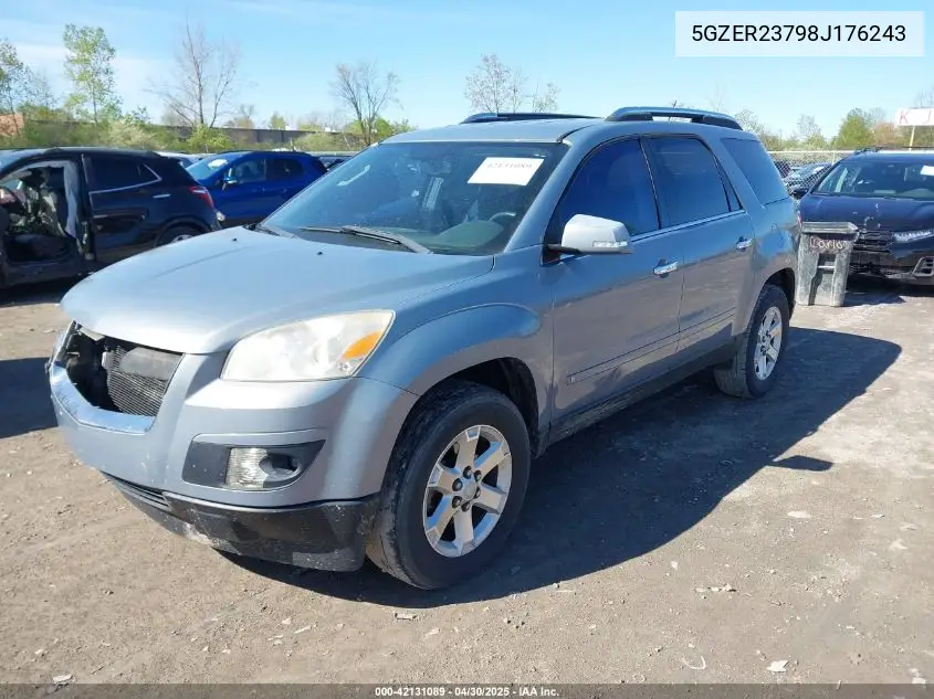 2008 Saturn Outlook Xr VIN: 5GZER23798J176243 Lot: 42131089