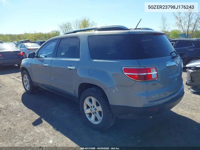 2008 Saturn Outlook Xr VIN: 5GZER23798J176243 Lot: 42131089