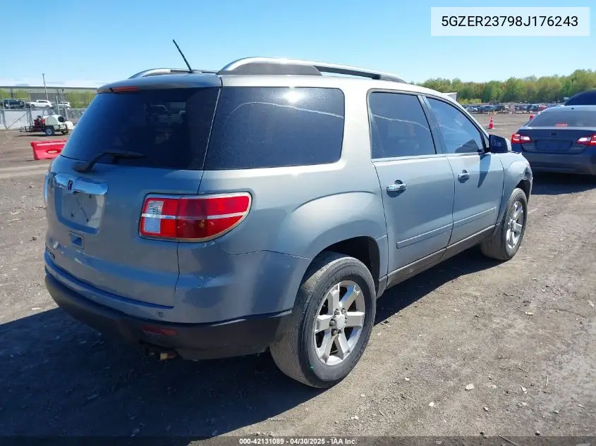 2008 Saturn Outlook Xr VIN: 5GZER23798J176243 Lot: 42131089