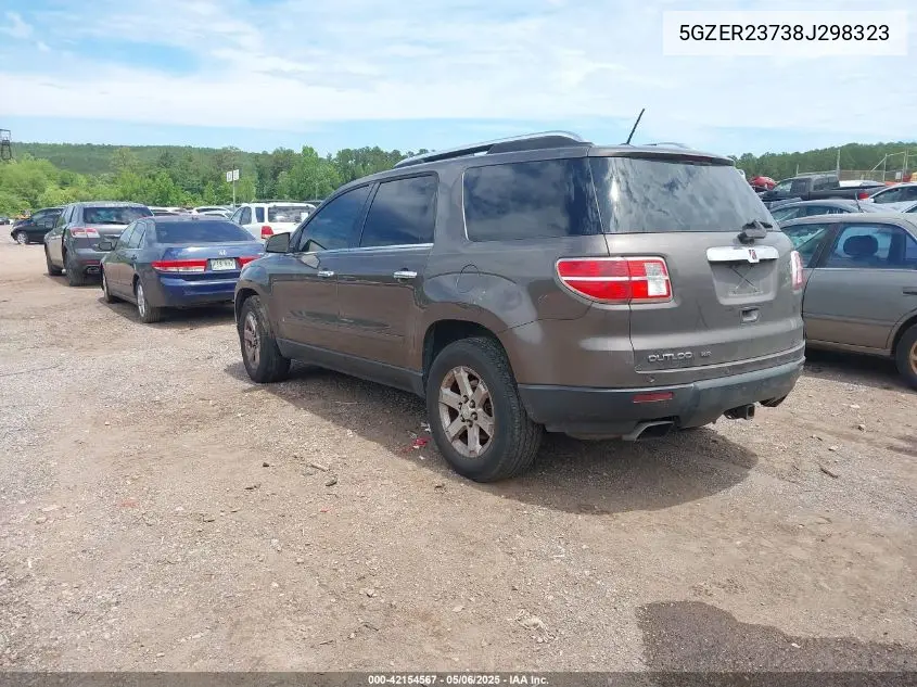 2008 Saturn Outlook Xr VIN: 5GZER23738J298323 Lot: 42154567
