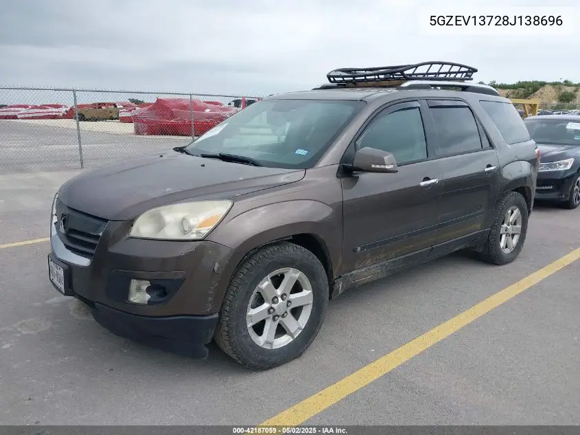 2008 Saturn Outlook Xe VIN: 5GZEV13728J138696 Lot: 42187059