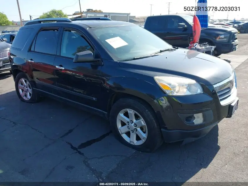 2008 Saturn Outlook Xe VIN: 5GZER13778J203031 Lot: 42203173