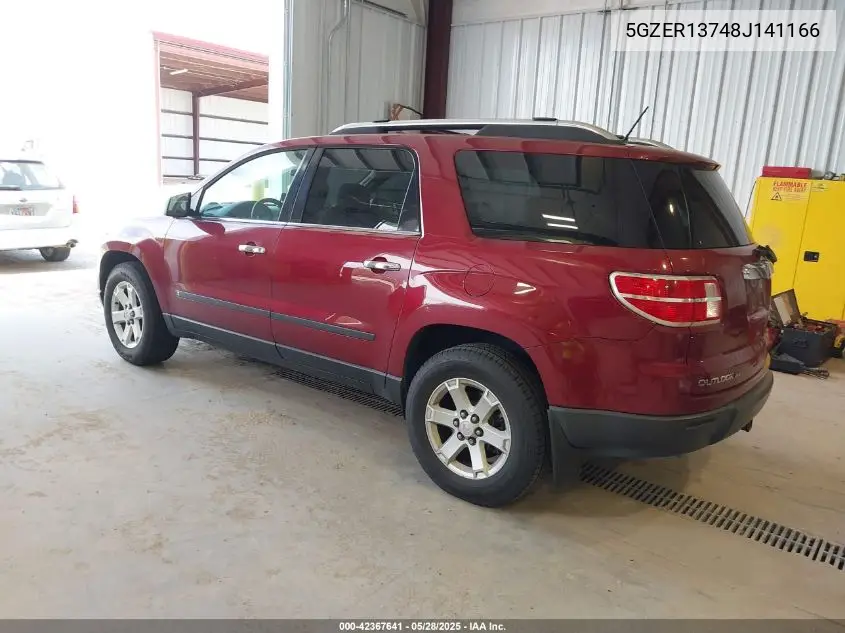 2008 Saturn Outlook Xe VIN: 5GZER13748J141166 Lot: 42367641
