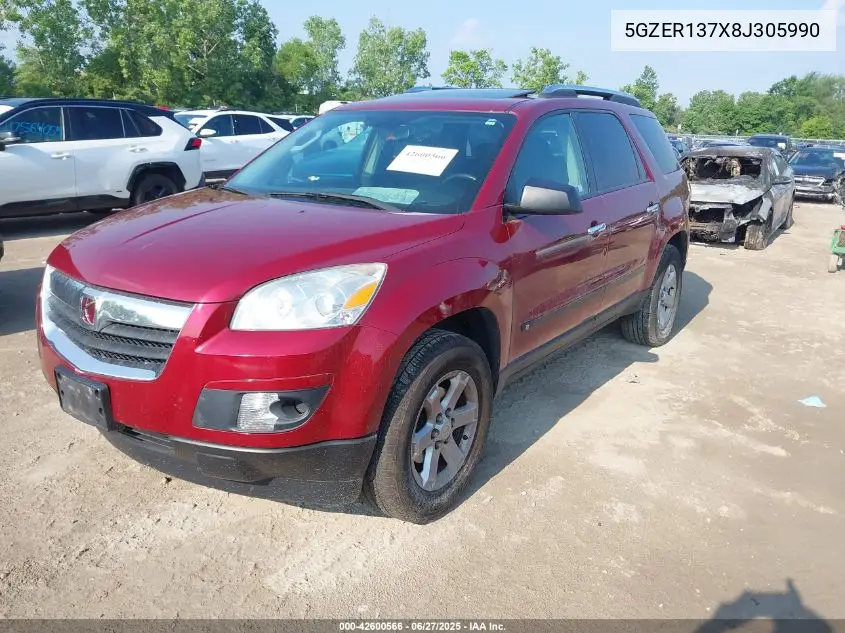 2008 Saturn Outlook Xe VIN: 5GZER137X8J305990 Lot: 42600566