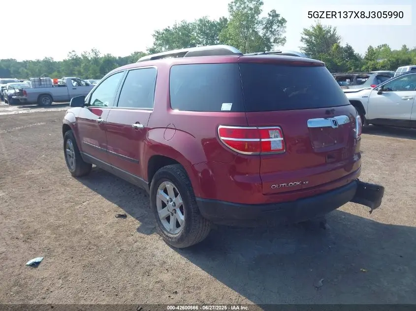 2008 Saturn Outlook Xe VIN: 5GZER137X8J305990 Lot: 42600566