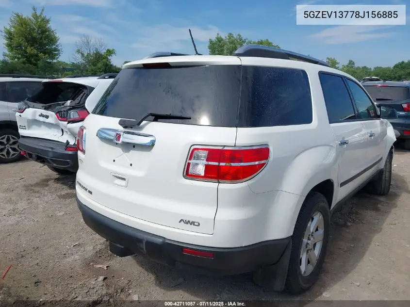 2008 Saturn Outlook Xe VIN: 5GZEV13778J156885 Lot: 42711057