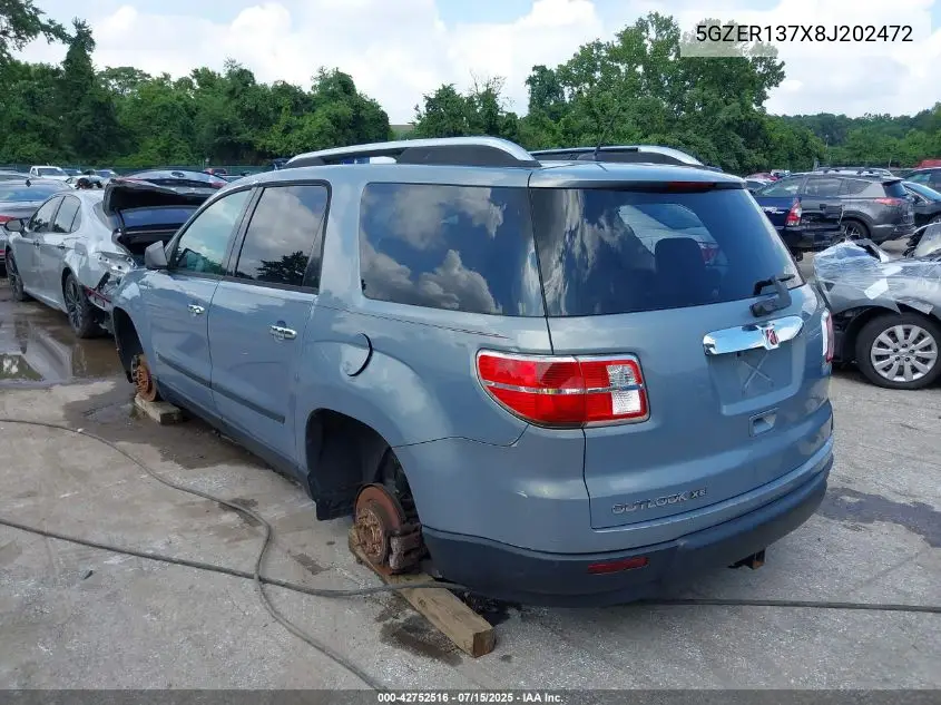 2008 Saturn Outlook Xe VIN: 5GZER137X8J202472 Lot: 42752516
