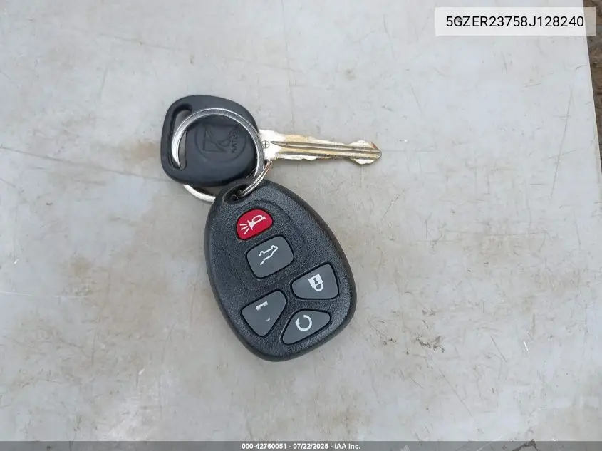2008 Saturn Outlook Xr VIN: 5GZER23758J128240 Lot: 42760051