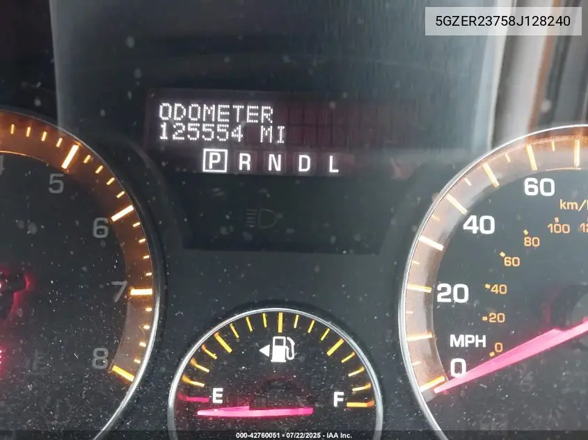 2008 Saturn Outlook Xr VIN: 5GZER23758J128240 Lot: 42760051