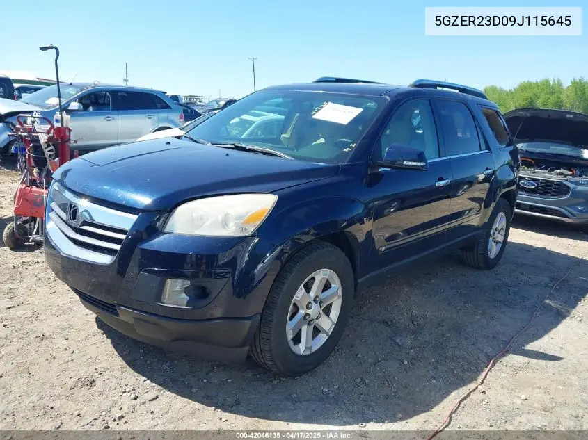 2009 Saturn Outlook Xr VIN: 5GZER23D09J115645 Lot: 42046135