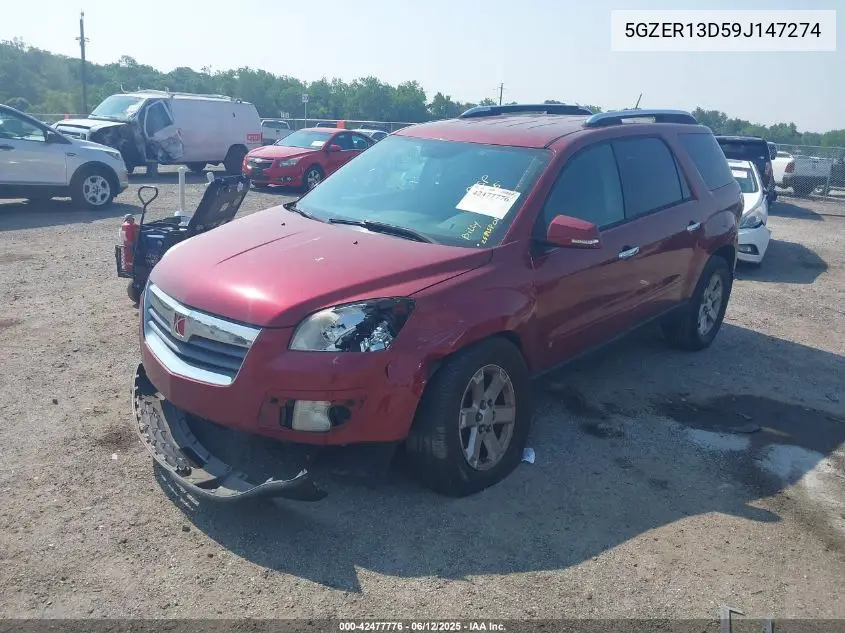 2009 Saturn Outlook Xe VIN: 5GZER13D59J147274 Lot: 42477776