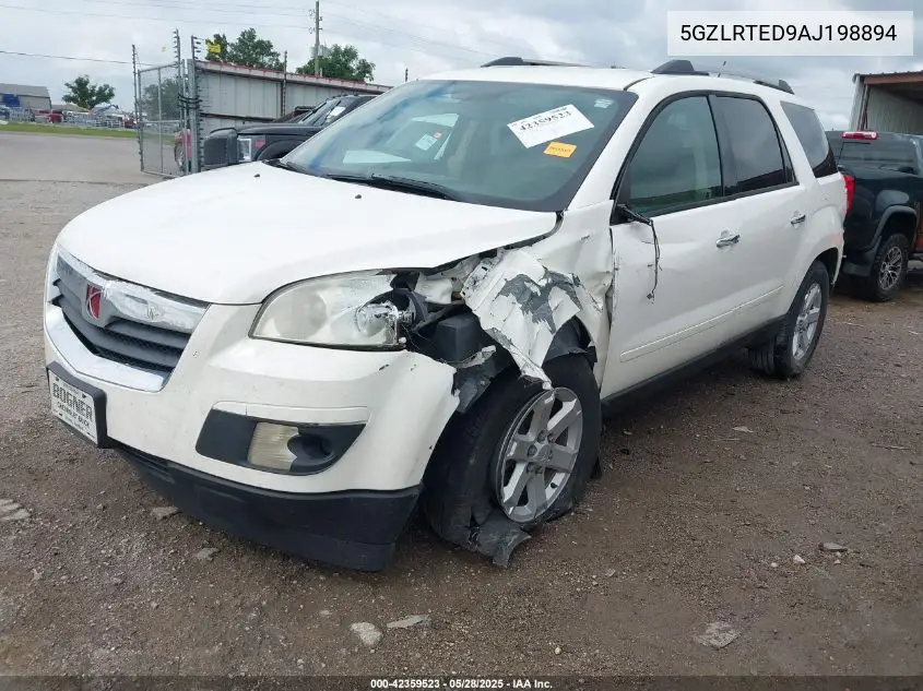 2010 Saturn Outlook Xe VIN: 5GZLRTED9AJ198894 Lot: 42359523
