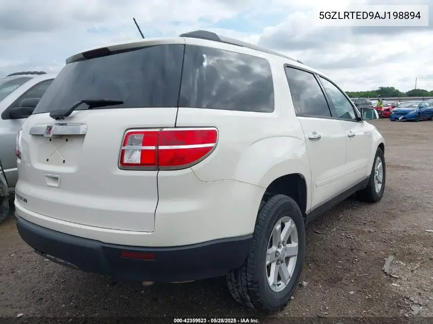 2010 Saturn Outlook Xe VIN: 5GZLRTED9AJ198894 Lot: 42359523